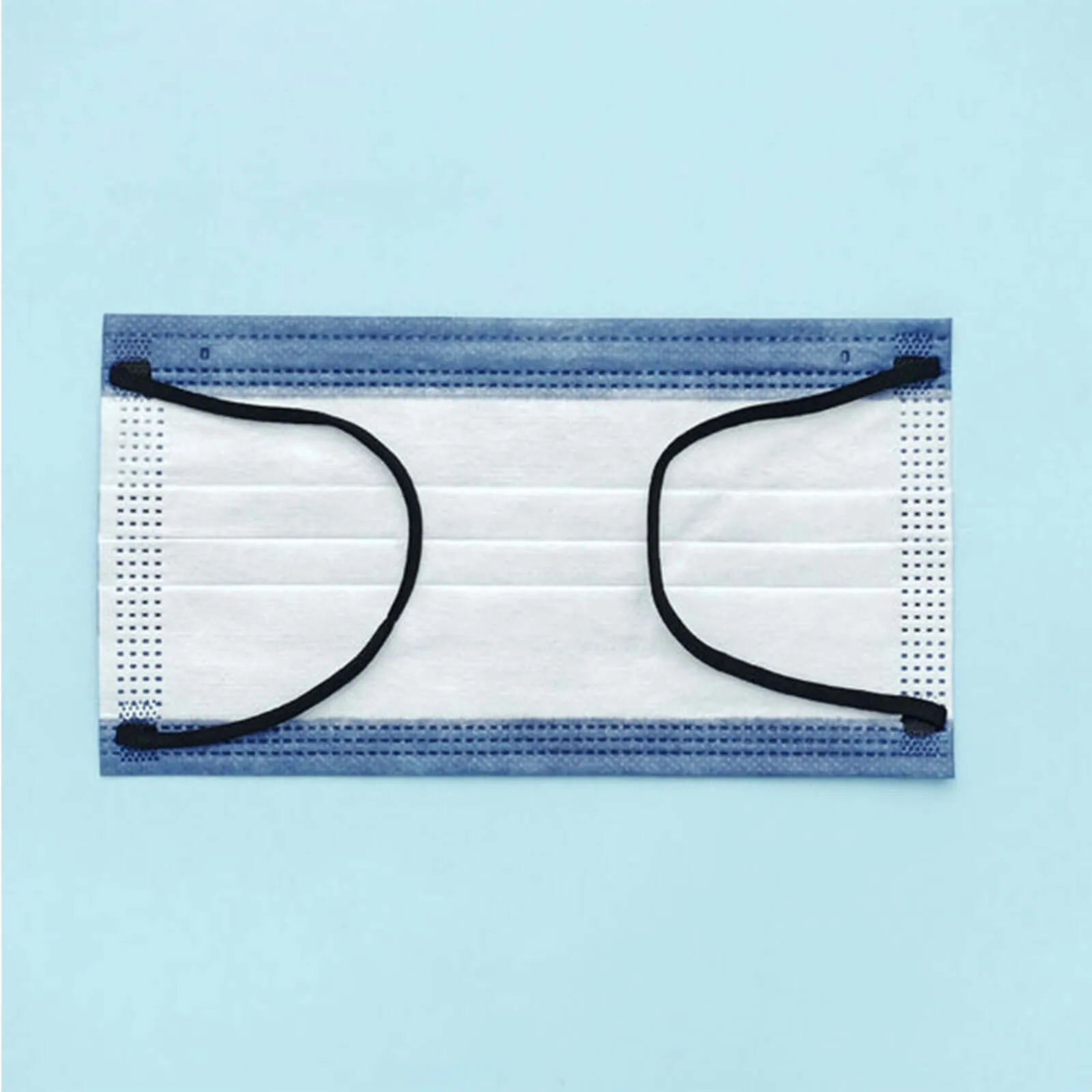 10 Pack Denim Blue Disposable Face Mask Non Woven Mask with Ear Loop 3 Ply