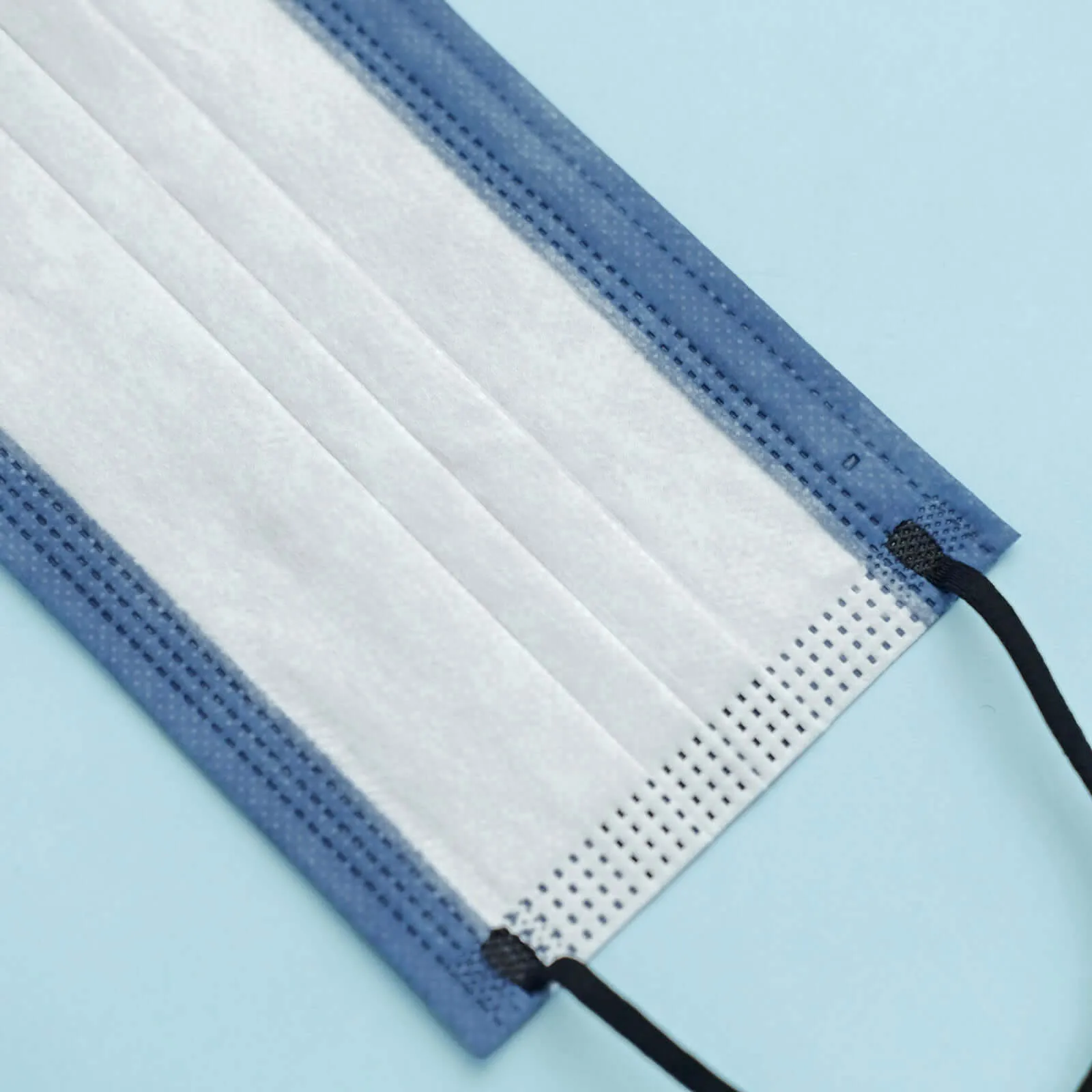 10 Pack Denim Blue Disposable Face Mask Non Woven Mask with Ear Loop 3 Ply