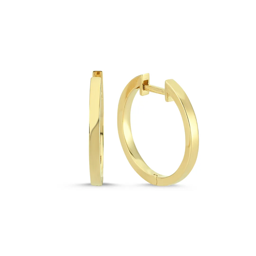 20mm  Yellow 14K Gold Hoop Earrings