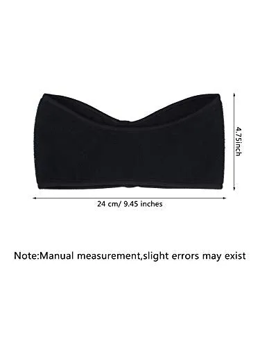 6 Pieces Ear Warmer Headbands Winter Ear Muffs Headband Sports Full Cover Headbands for Outdoor Activities Sports Fitness (Black)