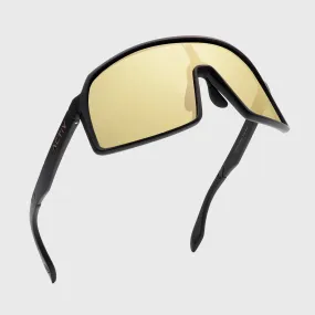 ACTIV - AERO - Matte Black with Gold Mirror Lens