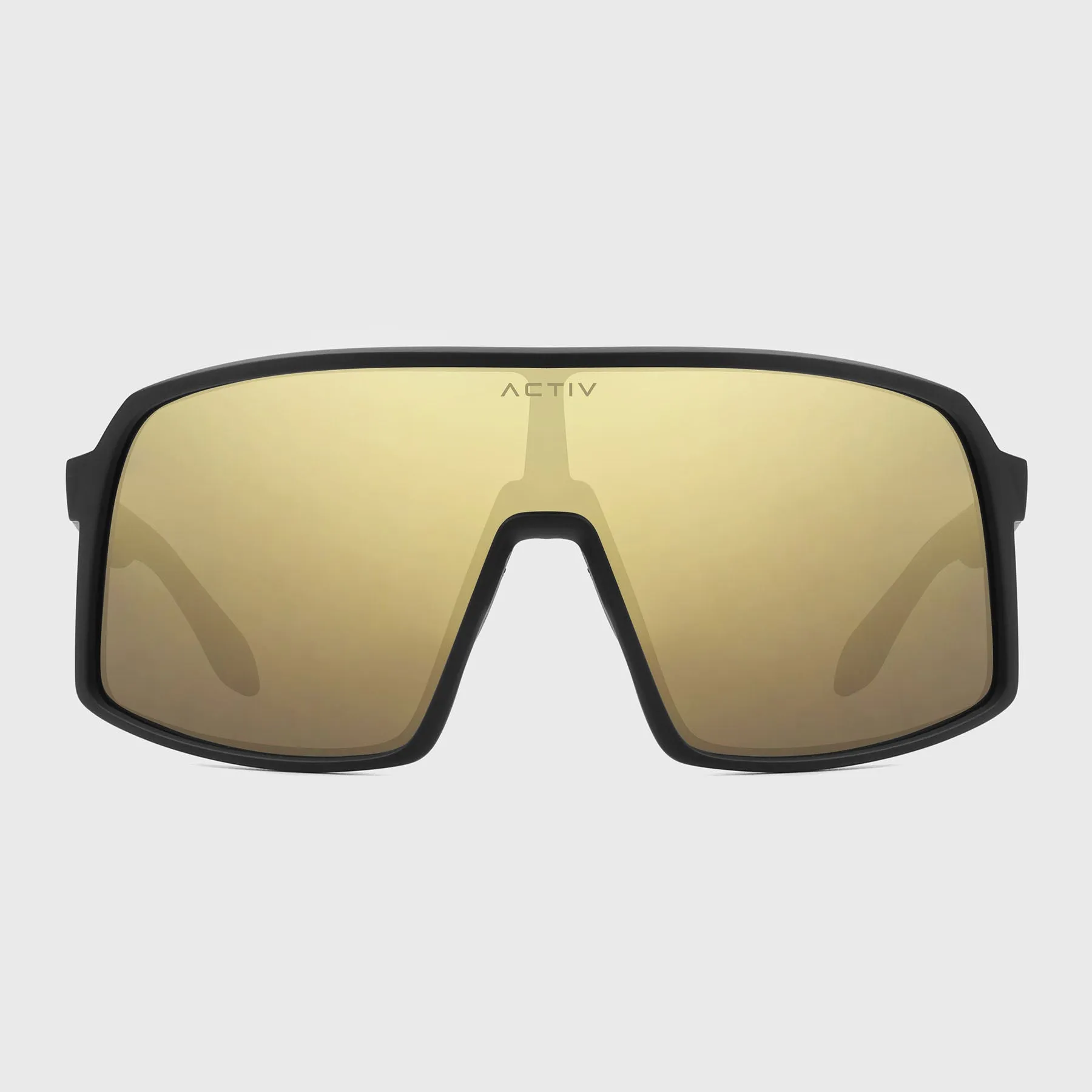 ACTIV - AERO - Matte Black with Gold Mirror Lens