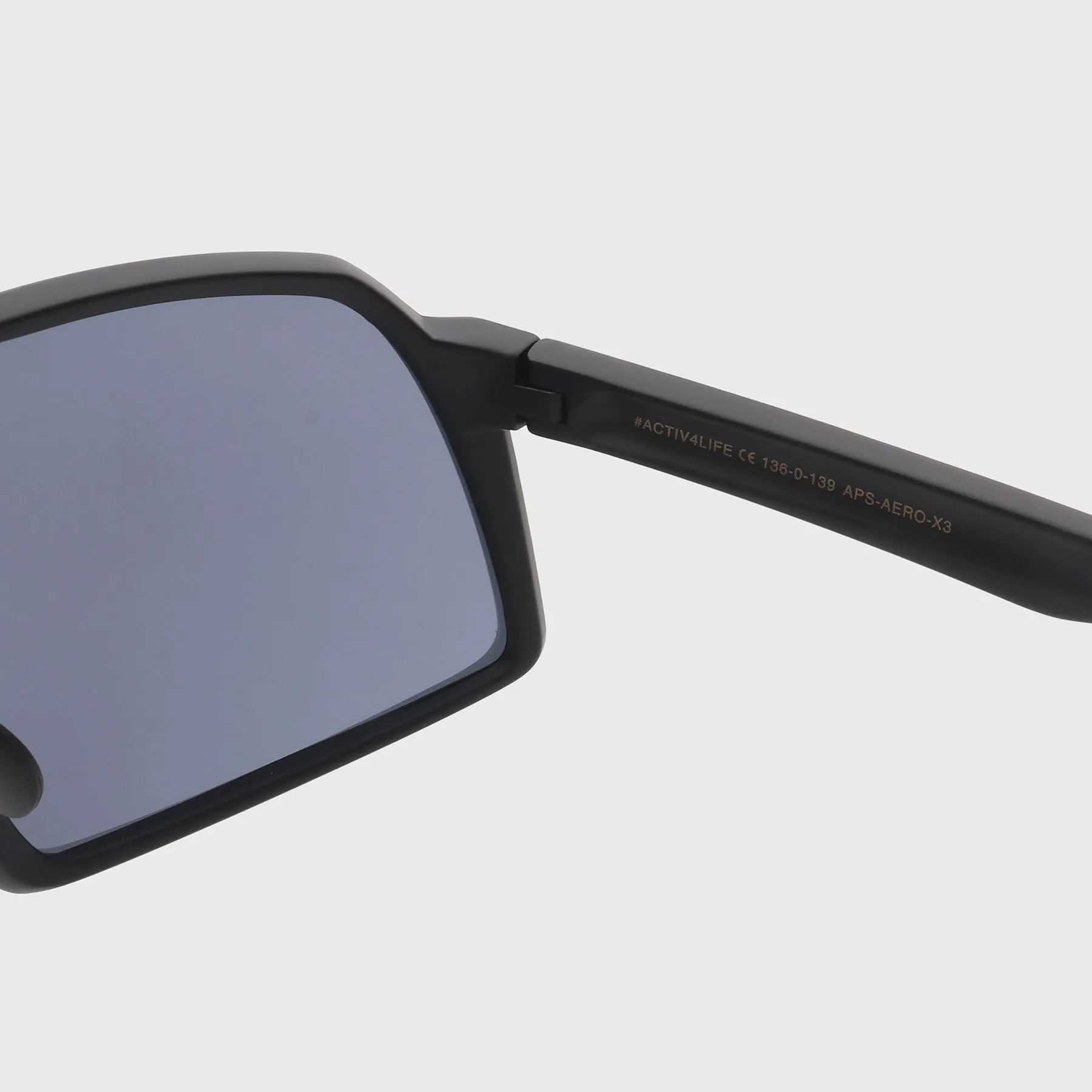 ACTIV - AERO - Matte Black with Gold Mirror Lens