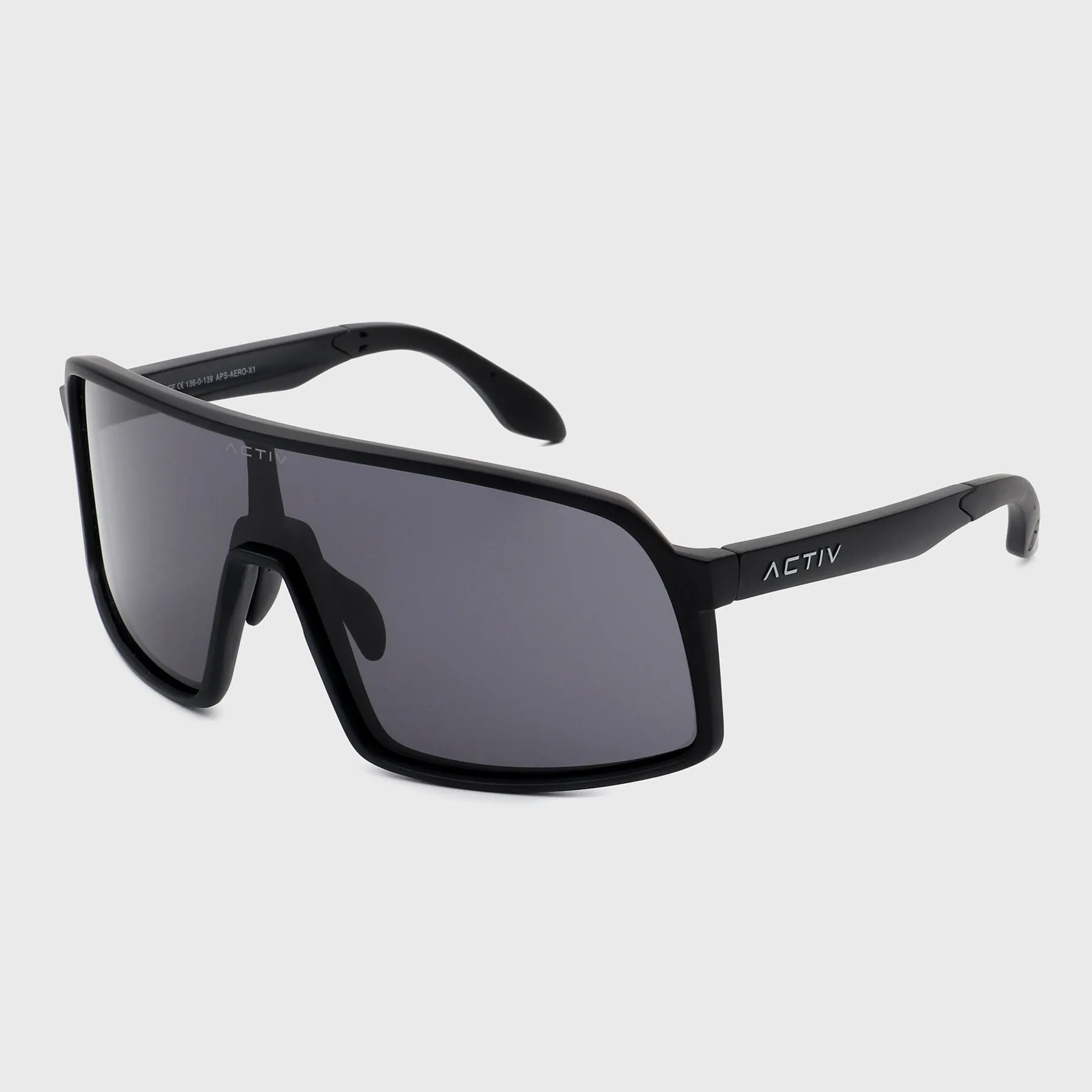 ACTIV - AERO - Matte Black with Grey Lens
