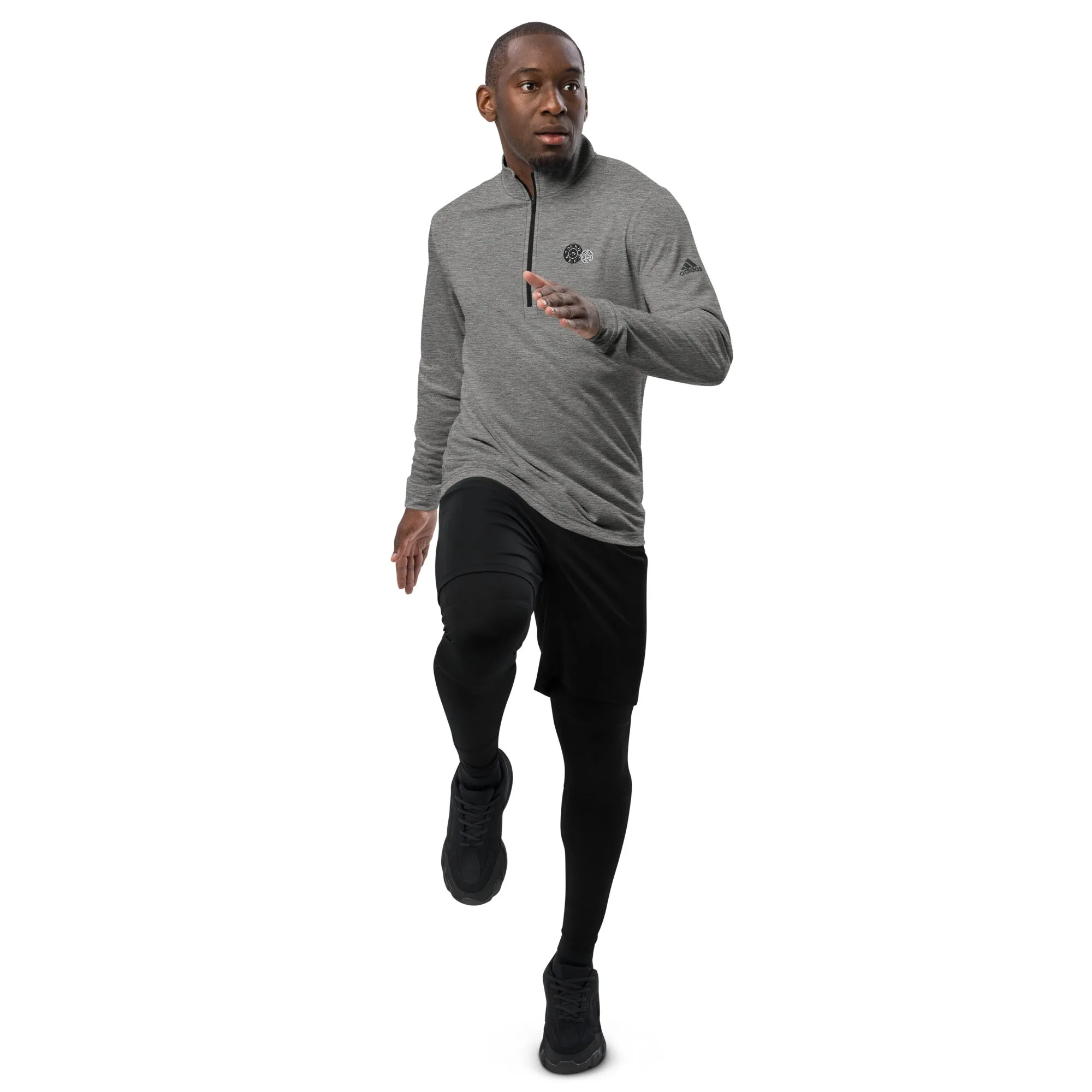 adidas quarter zip pullover | signature embroidered