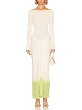Amar Dress in White Lime