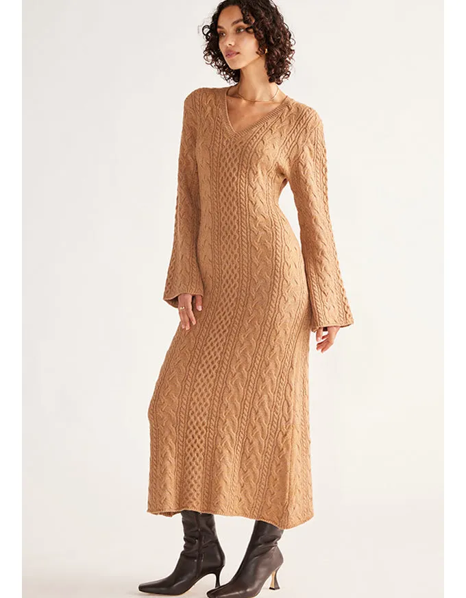 Audrey Knit Maxi Dress Falafel