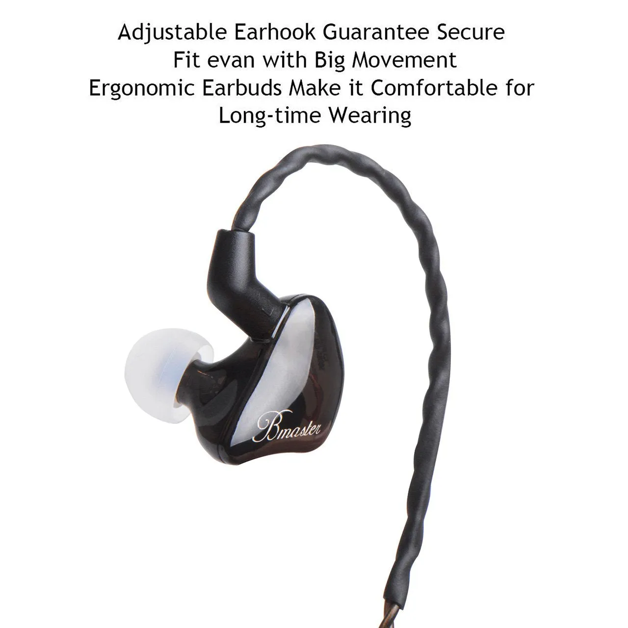 BASN Bmaster Triple Drivers In Ear Monitor Headphones (Black)