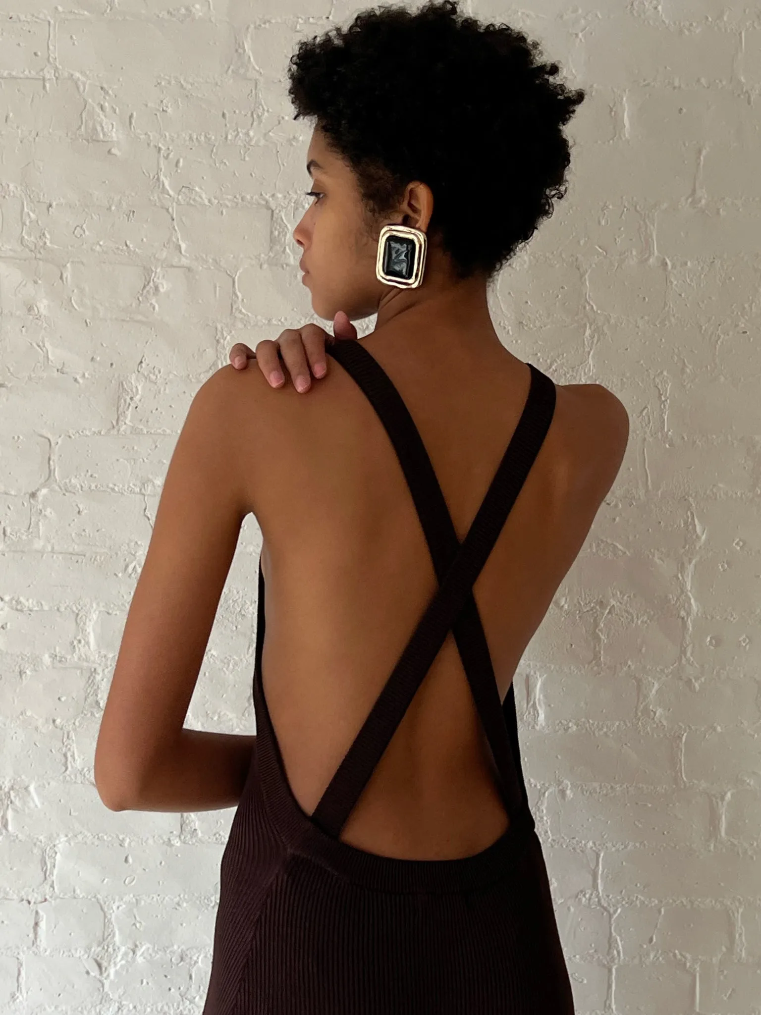 Bea Dress-Brown