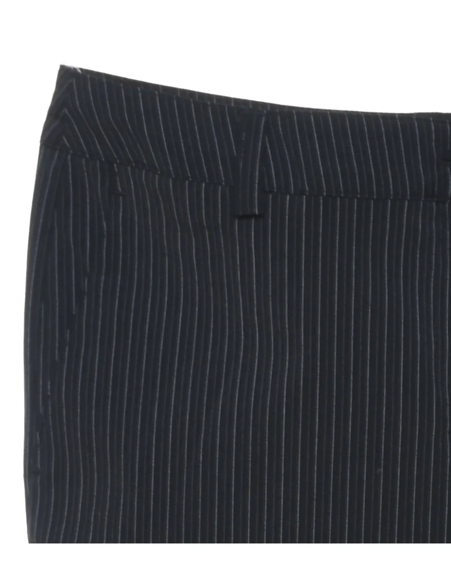 Black Casual Striped Trousers - W30 L31
