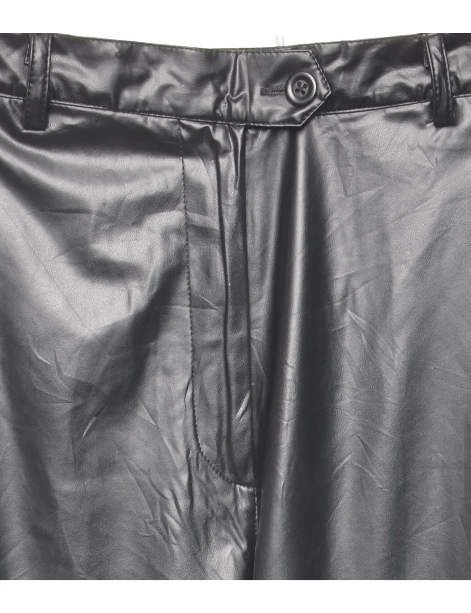 Black Shiny Trousers - W34 L29