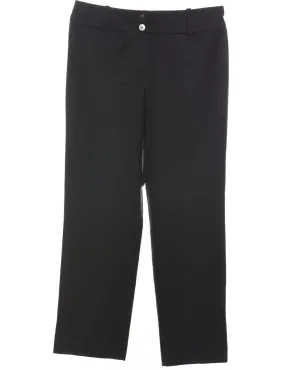Black Straight-Fit Trousers - W32 L30