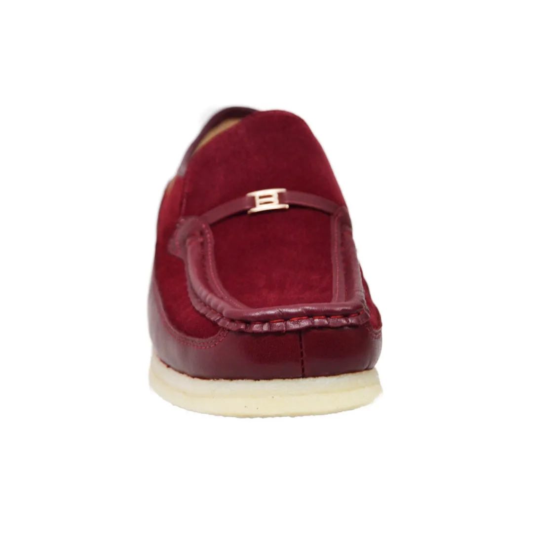 British Walkers Power Plus Men's Elegant Crepe Sole Leather and Suede Slip Ons