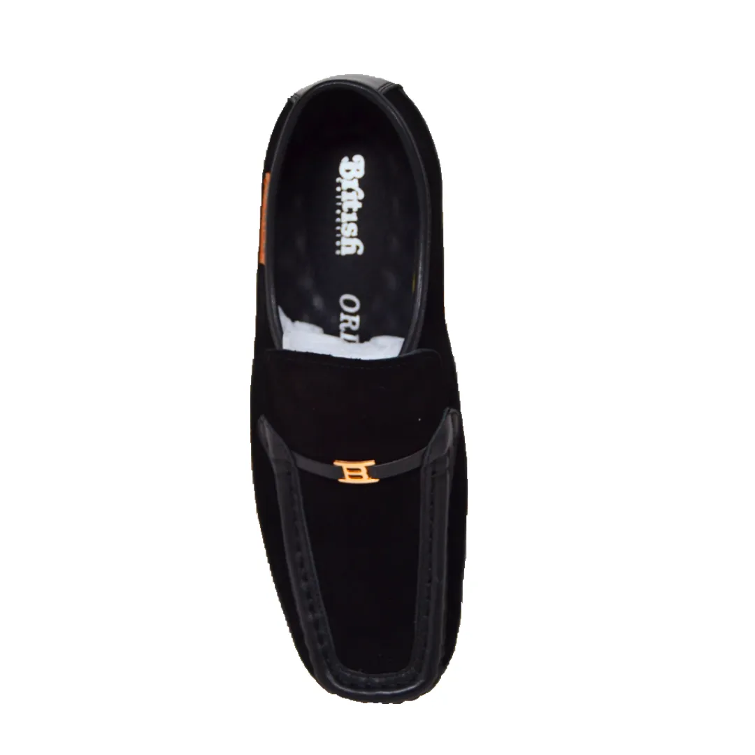 British Walkers Power Plus Men's Elegant Crepe Sole Leather and Suede Slip Ons