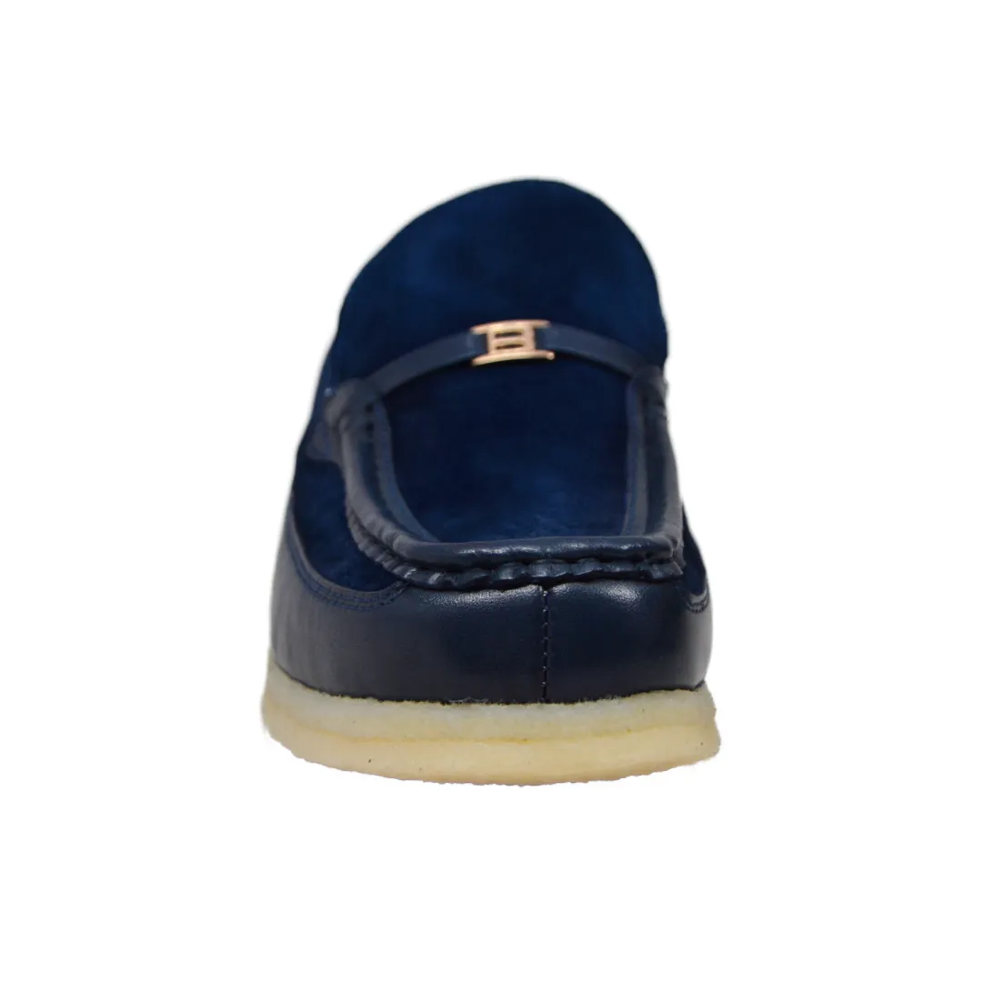British Walkers Power Plus Men's Elegant Crepe Sole Leather and Suede Slip Ons