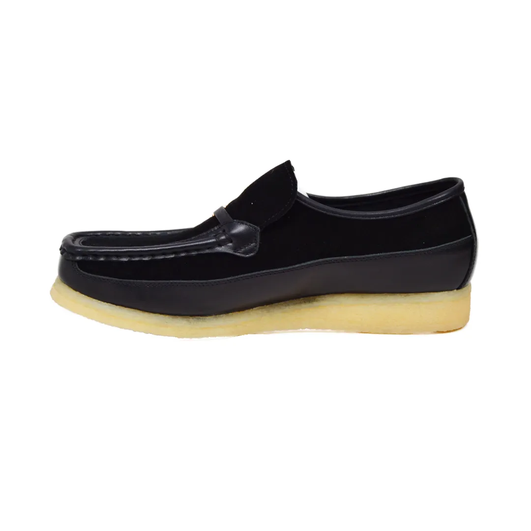British Walkers Power Plus Men's Elegant Crepe Sole Leather and Suede Slip Ons