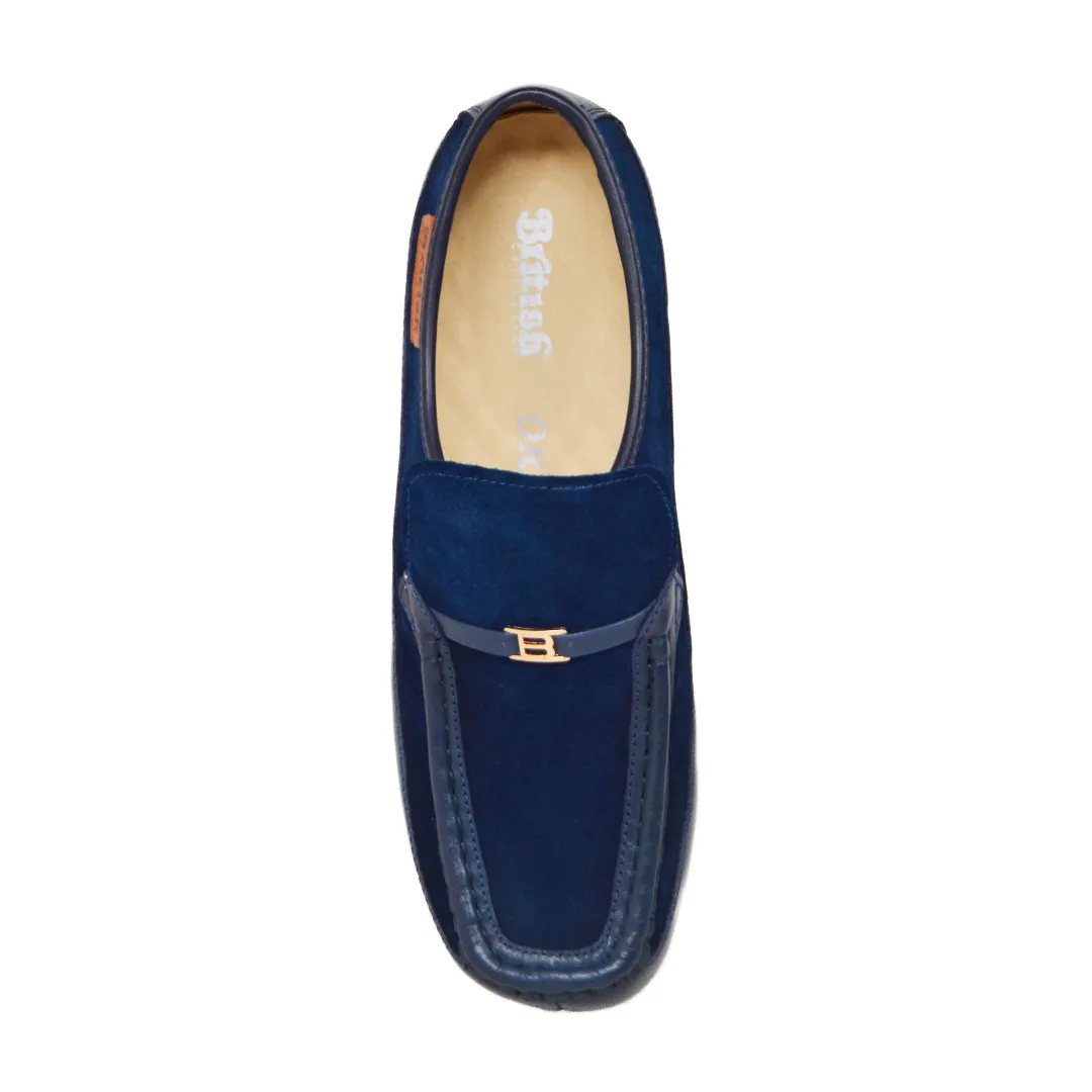 British Walkers Power Plus Men's Elegant Crepe Sole Leather and Suede Slip Ons