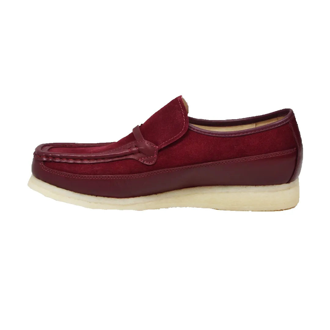 British Walkers Power Plus Men's Elegant Crepe Sole Leather and Suede Slip Ons
