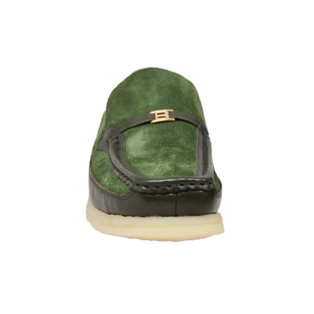 British Walkers Power Plus Men's Elegant Crepe Sole Leather and Suede Slip Ons