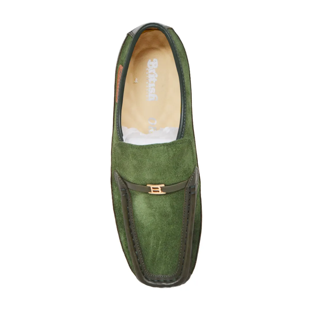 British Walkers Power Plus Men's Elegant Crepe Sole Leather and Suede Slip Ons
