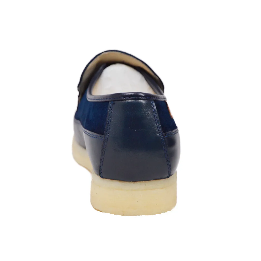British Walkers Power Plus Men's Elegant Crepe Sole Leather and Suede Slip Ons