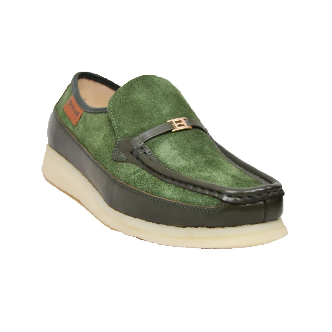 British Walkers Power Plus Men's Elegant Crepe Sole Leather and Suede Slip Ons