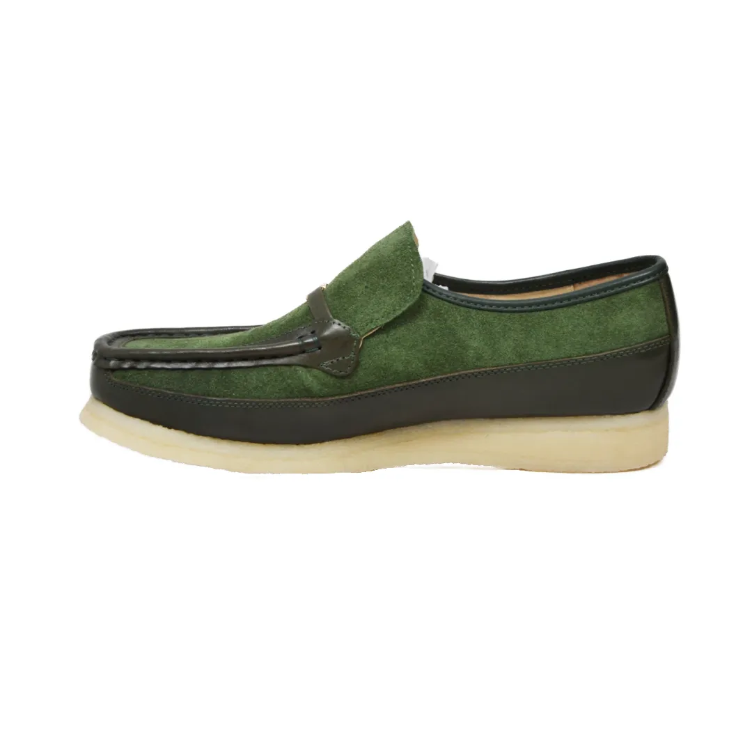 British Walkers Power Plus Men's Elegant Crepe Sole Leather and Suede Slip Ons