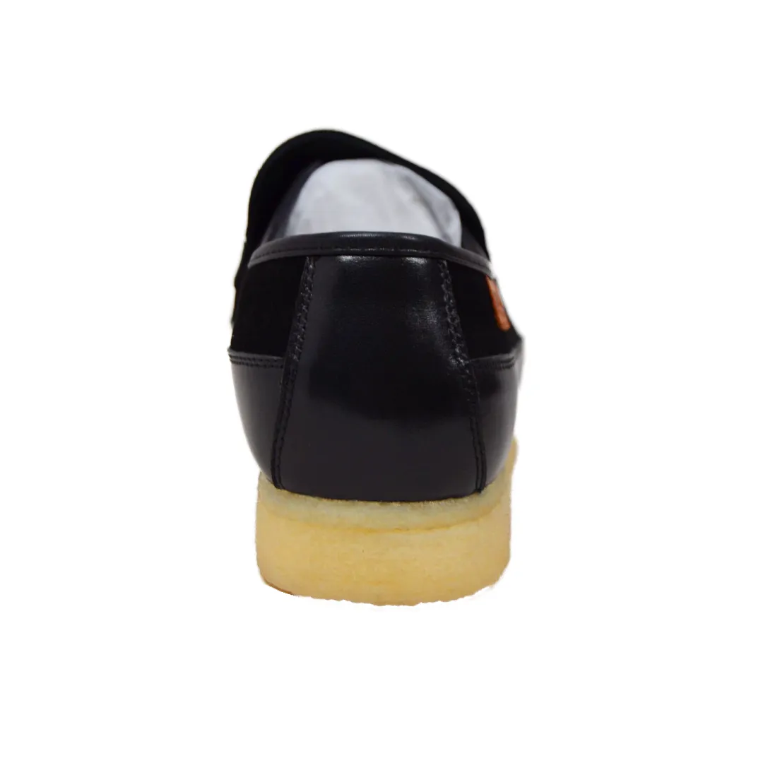 British Walkers Power Plus Men's Elegant Crepe Sole Leather and Suede Slip Ons