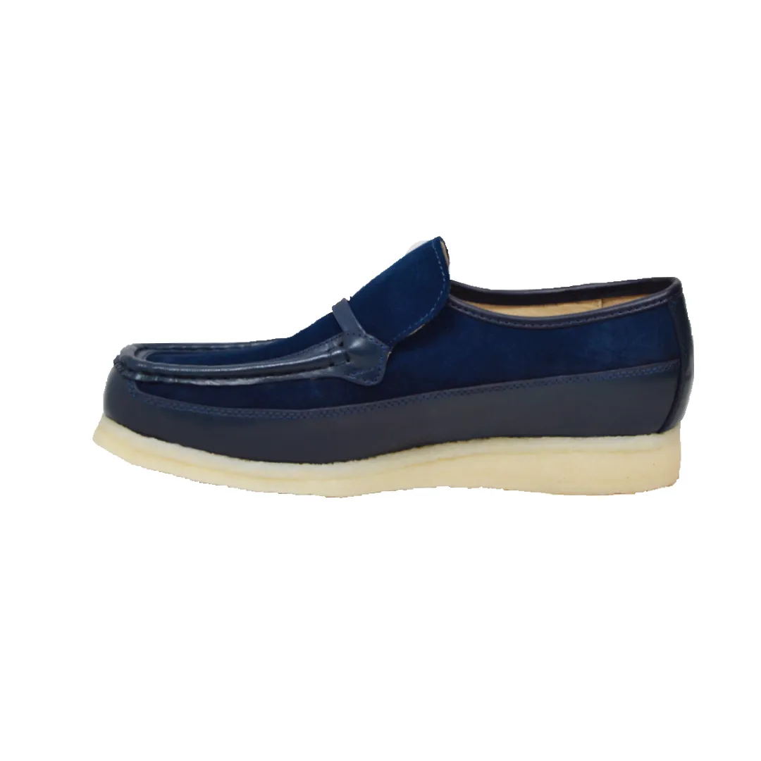 British Walkers Power Plus Men's Elegant Crepe Sole Leather and Suede Slip Ons