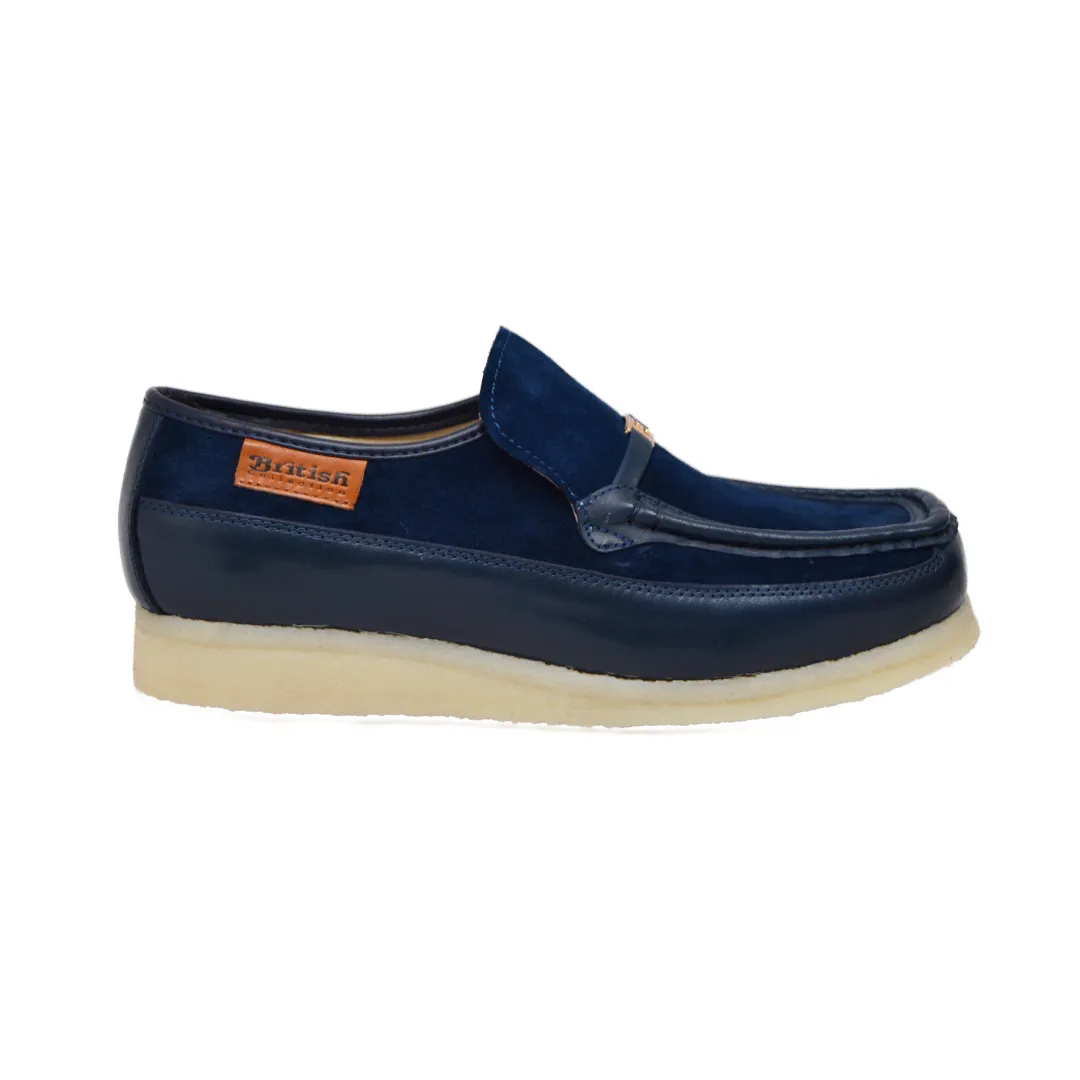 British Walkers Power Plus Men's Elegant Crepe Sole Leather and Suede Slip Ons
