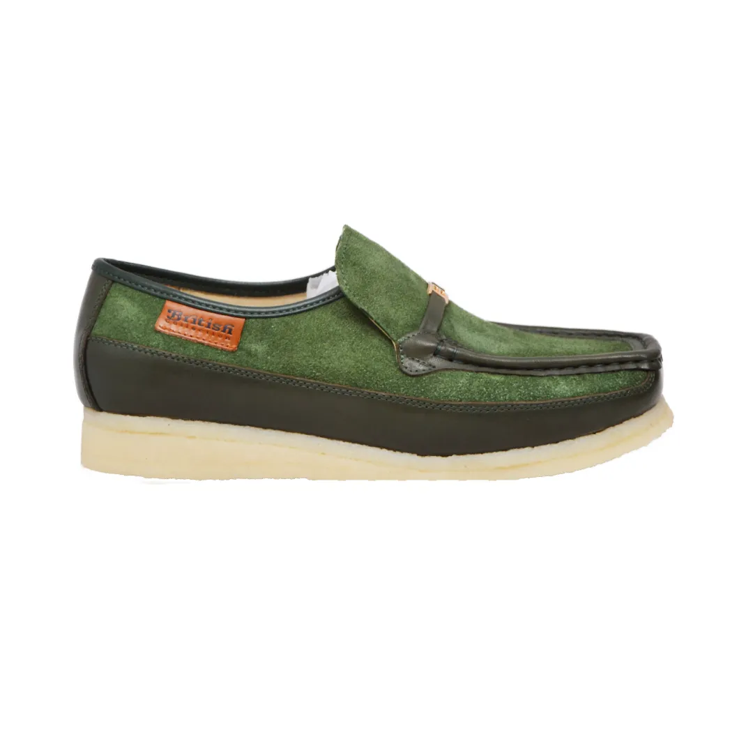 British Walkers Power Plus Men's Elegant Crepe Sole Leather and Suede Slip Ons