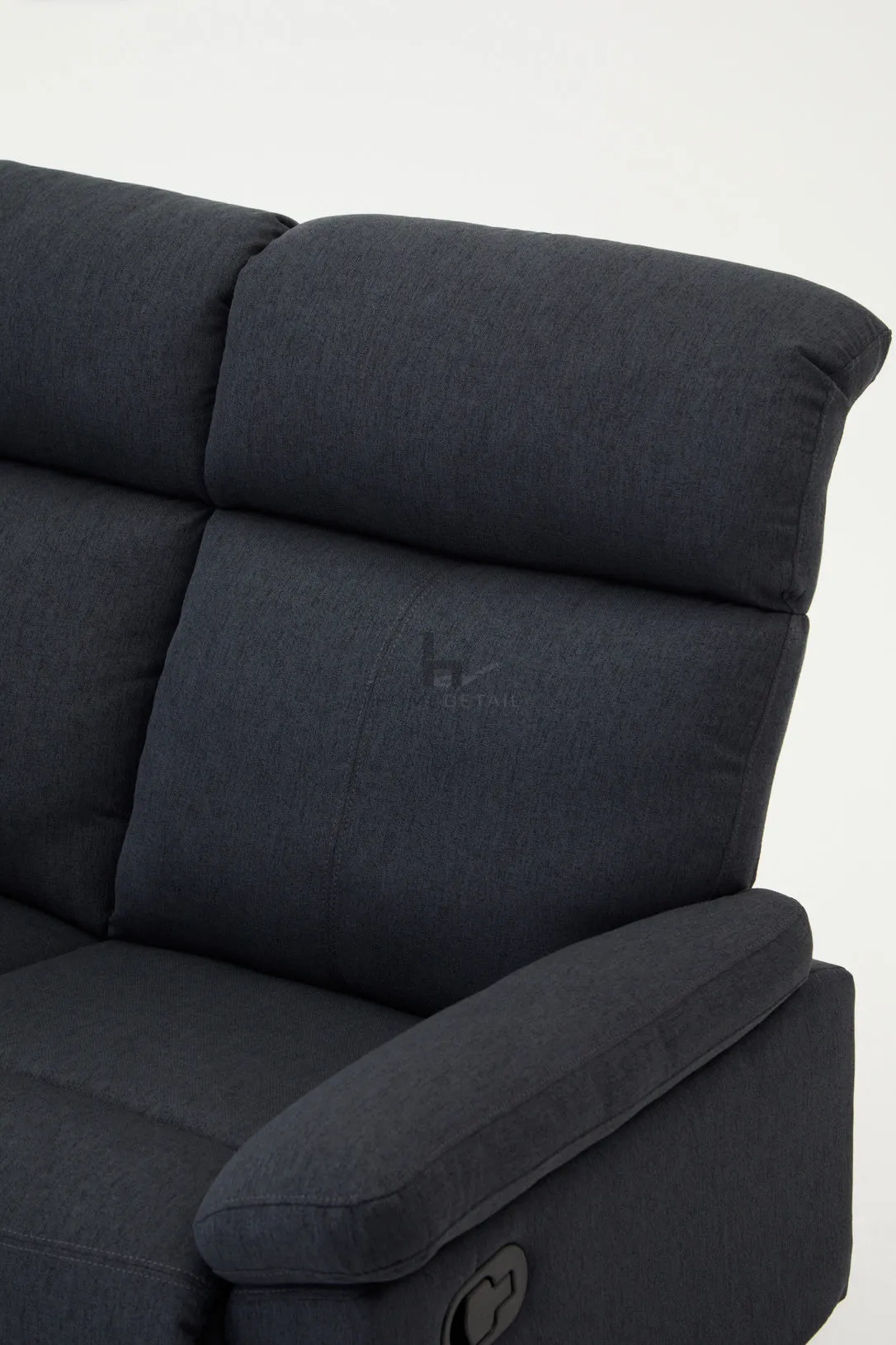 Brody Sofa Suite 3 Seater Manual Recliner Dark Grey Padded Fabric