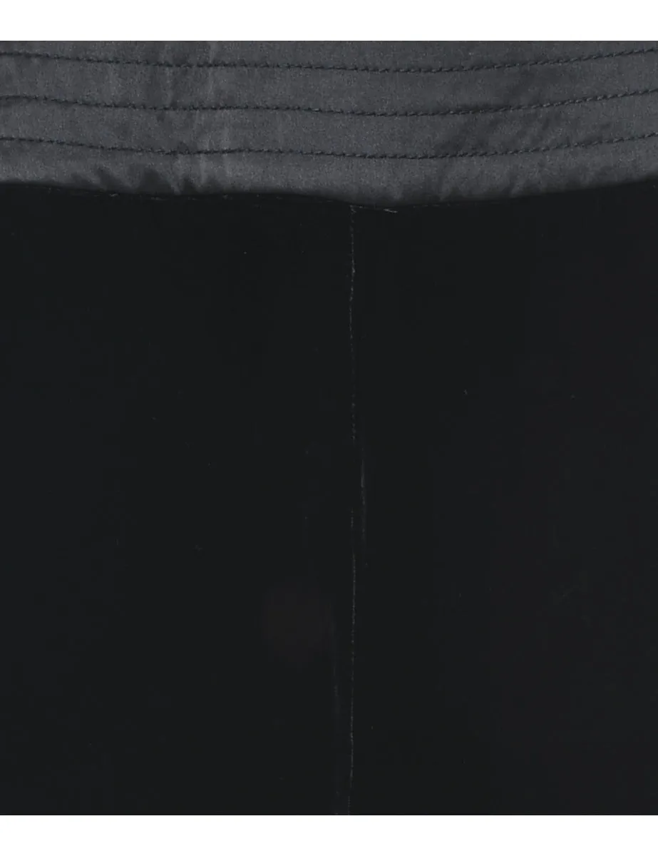 Casual Black Velvet Trousers - W33 L25