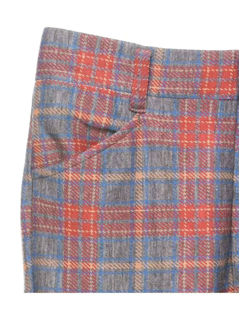 Checked Pattern Trousers - W35 L26