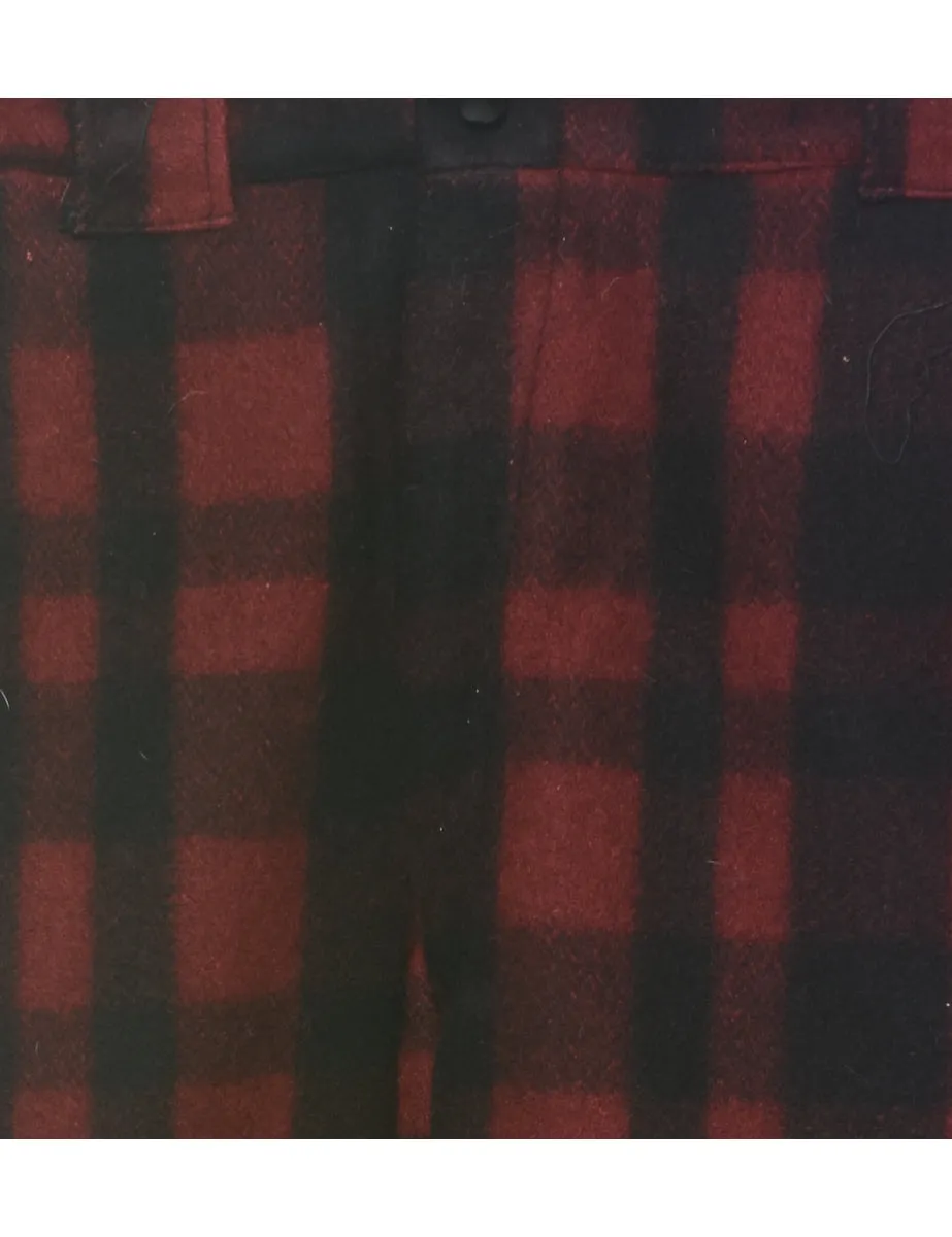 Checked Pattern Trousers - W37 L26