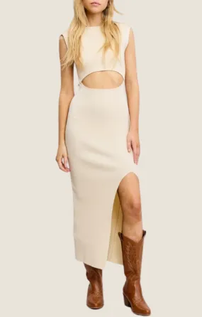 Codi Ivory Knit Cutout Dress