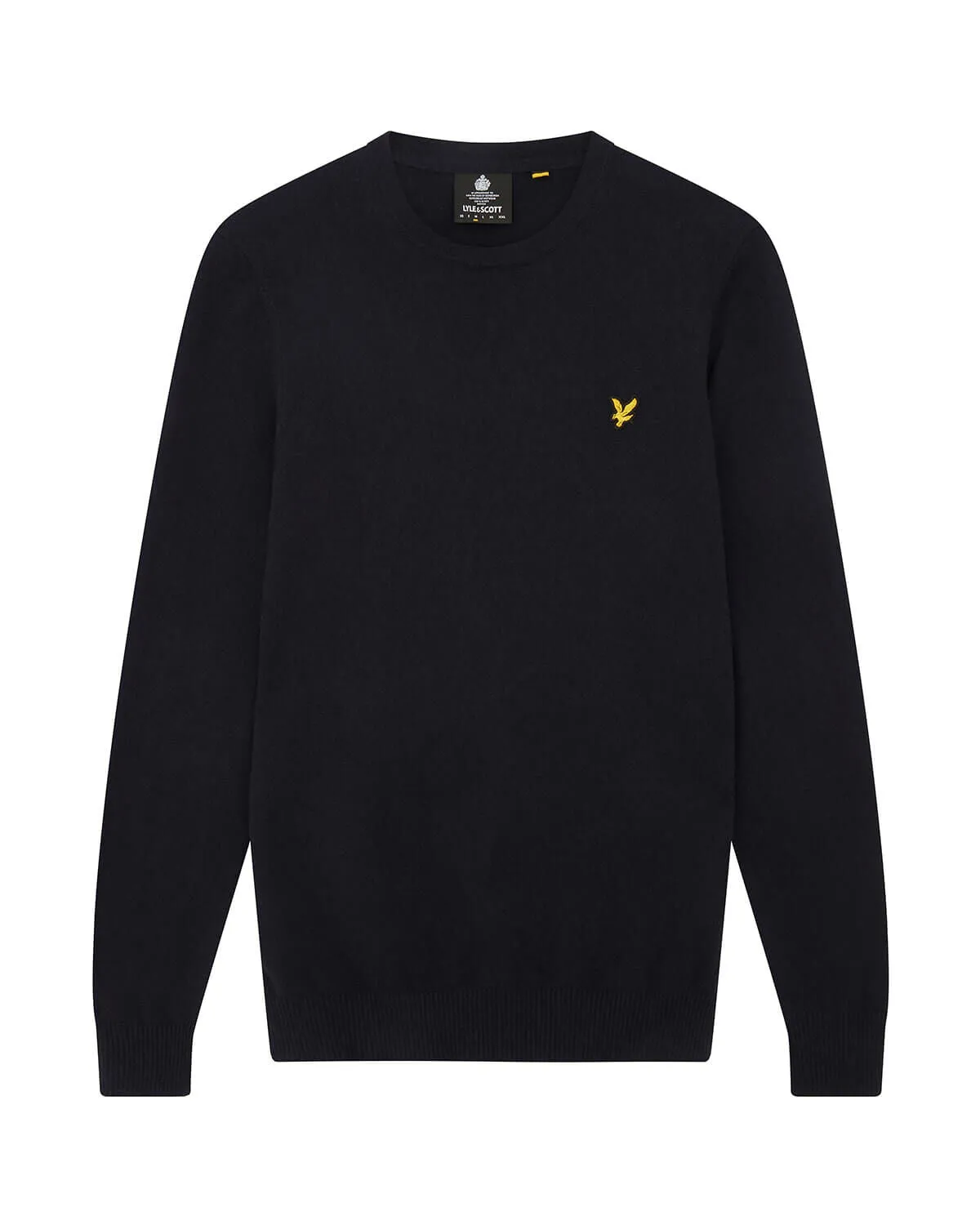 Cotton Merino Crew Jumper - Dark Navy