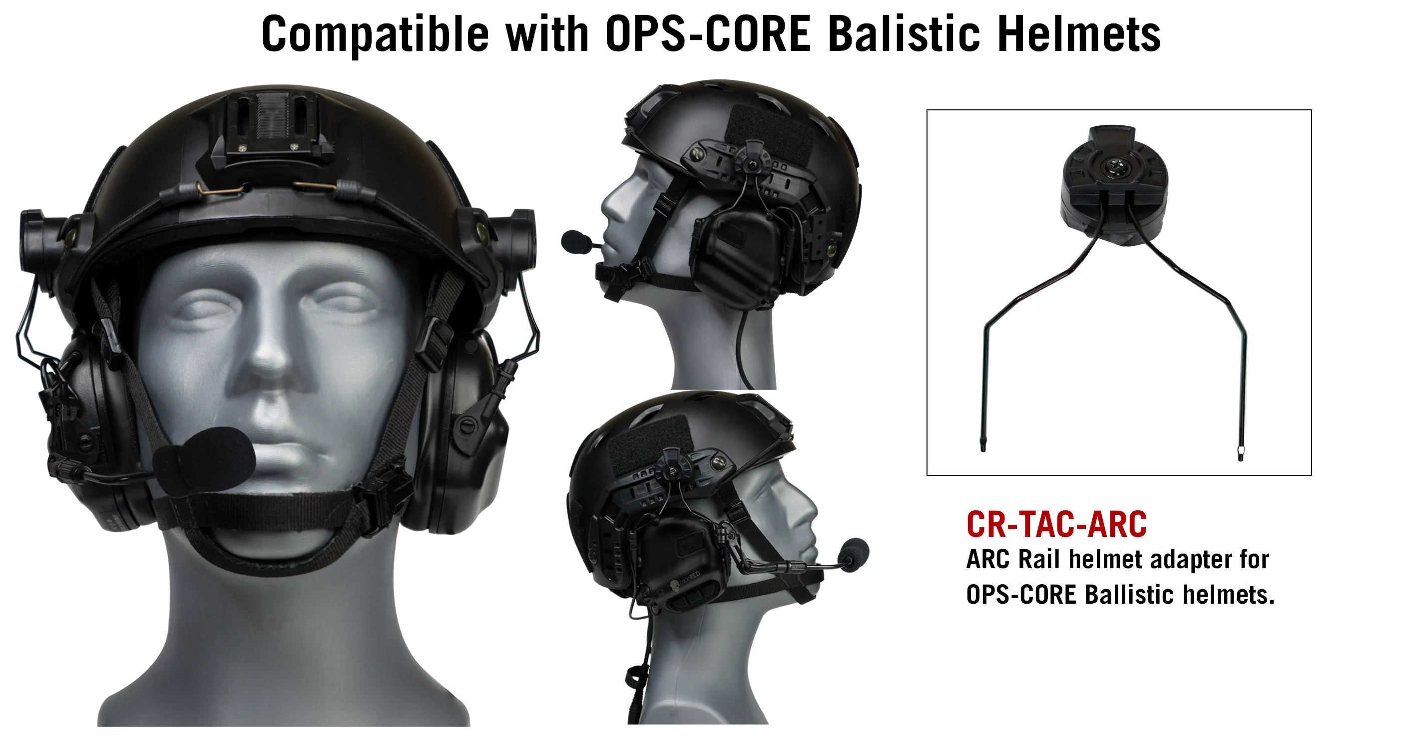 CR-MILTAC Dual Ear Muff Tactical Headset