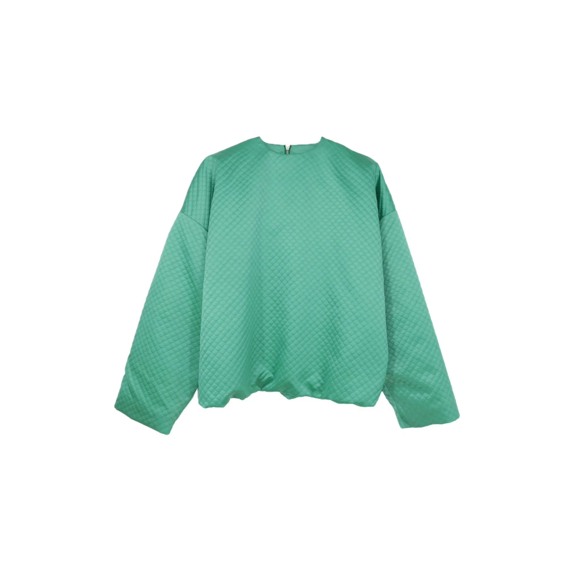 Crew Neck Pullover Sweatshirt in Green