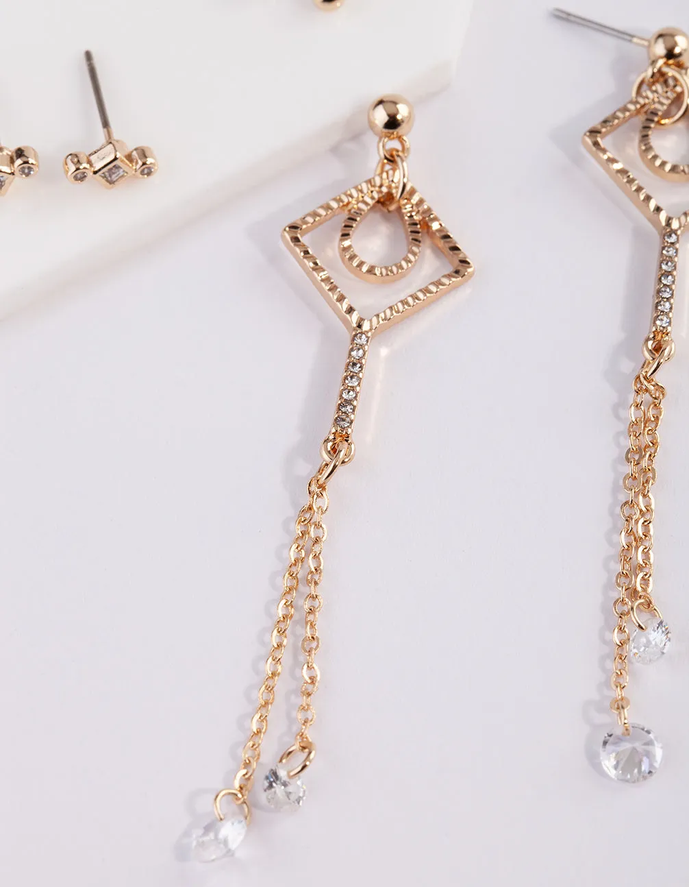 Cubic Zirconia Gold 3 Pack