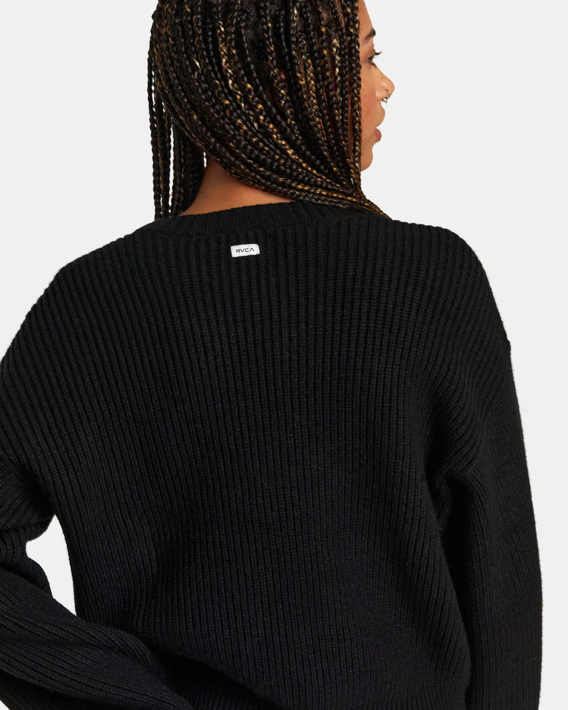 Dip In Pullover Sweater - RVCA Black