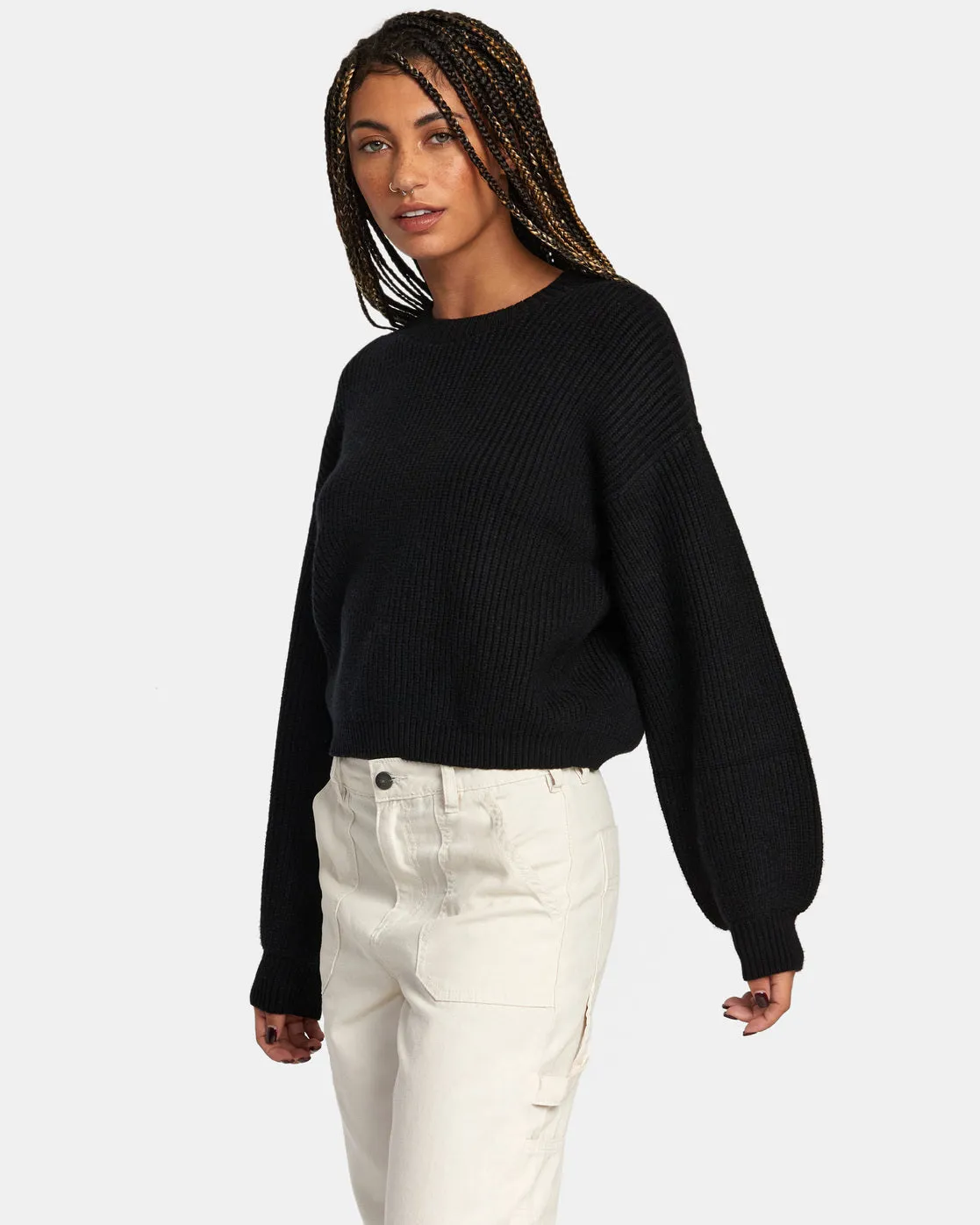 Dip In Pullover Sweater - RVCA Black