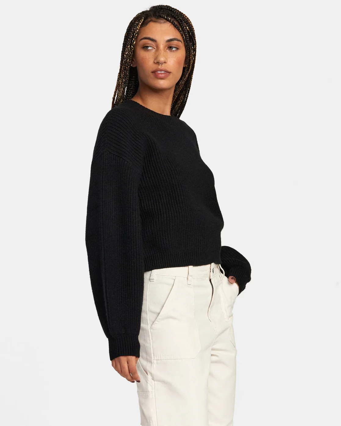 Dip In Pullover Sweater - RVCA Black