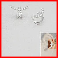 Earrings; Tennis ear cuffs