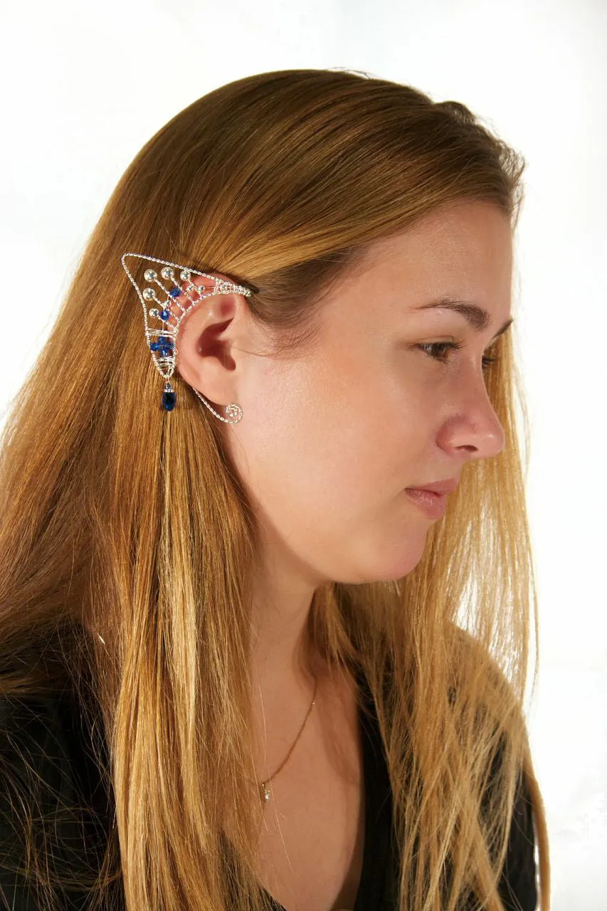 Elf Cuff Woven Beads- Silver