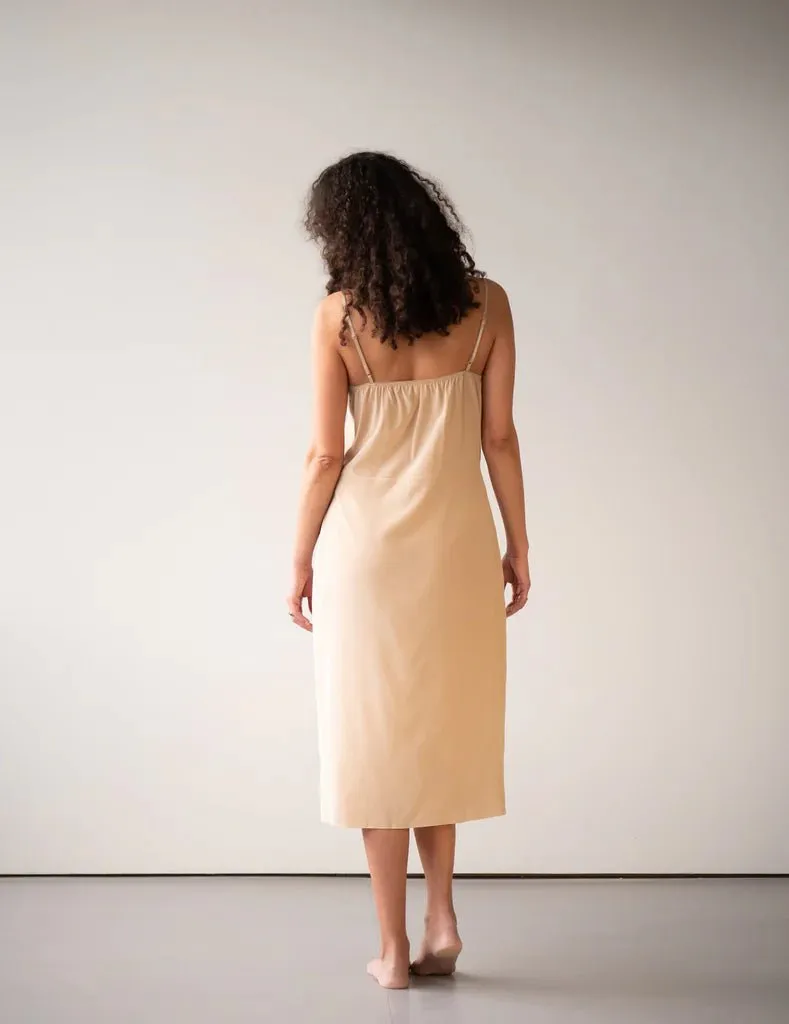 Emma Silk Slip | Beige