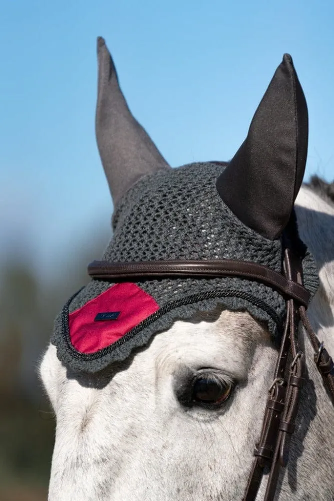 Equestrian Stockholm Pony Ear Bonnet - Wild Rose