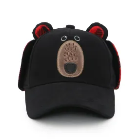 Flapjacks - 3D Caps with Earflaps - Black Bear