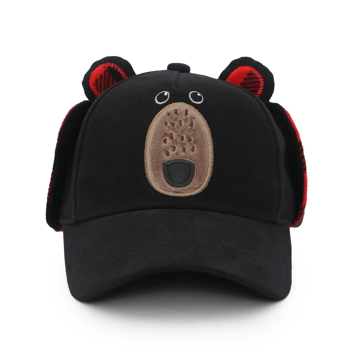 Flapjacks - 3D Caps with Earflaps - Black Bear