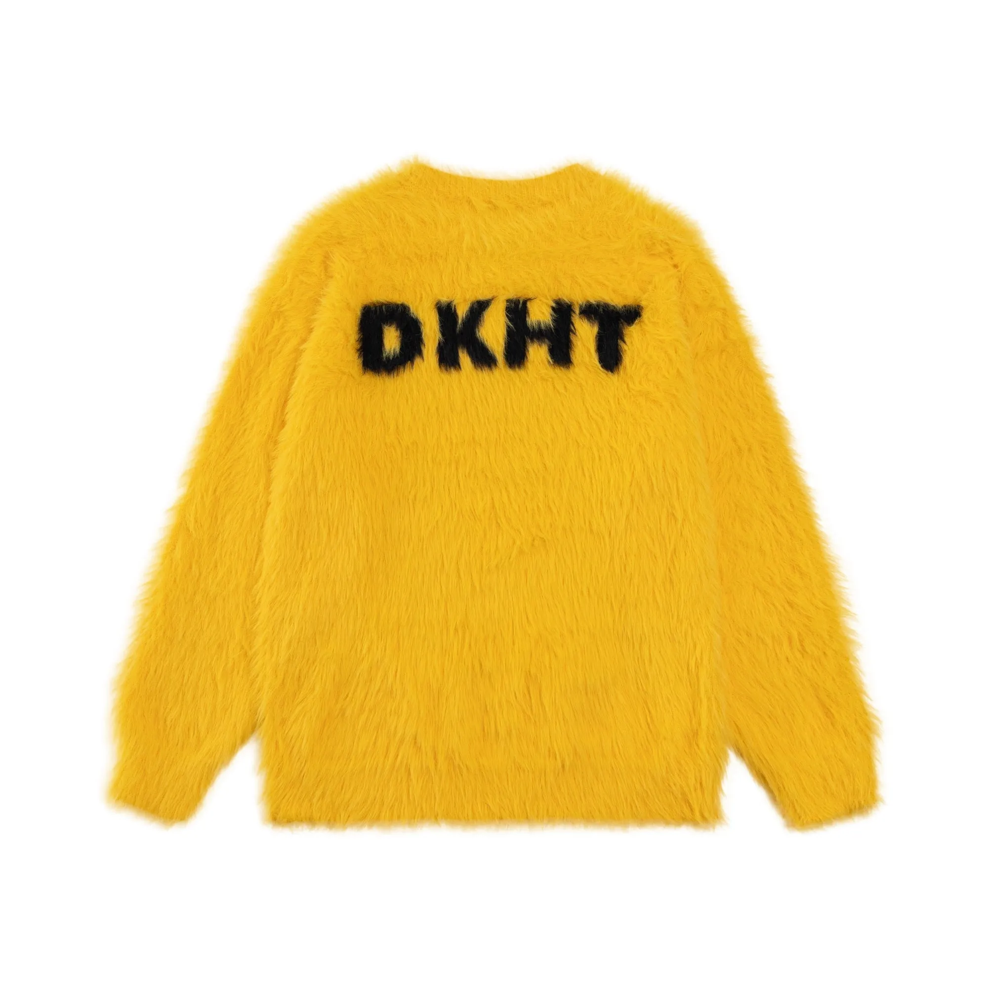 Fuck slogan sweater grunge knitted fluffy 90s inspired jumper beige